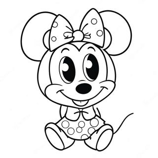 Pagina Para Colorir Da Minnie Mouse Fofa Com Laco 3570-1975