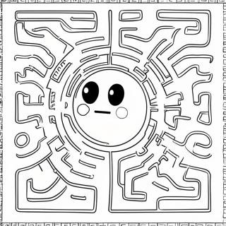 Pagina Para Colorir Do Labirinto Colorido Do Pac Man 35872-7841