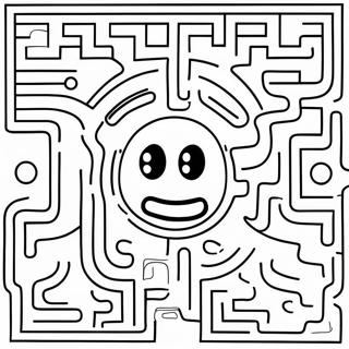 Pagina Para Colorir Do Labirinto Colorido Do Pac Man 35872-7842