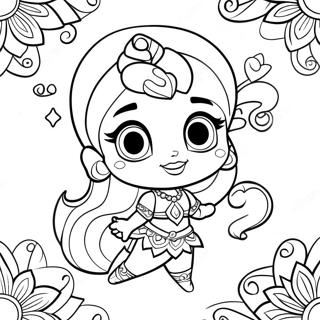 Shimmer E Shine Desejos Coloridos Pagina Para Colorir 36423-7965