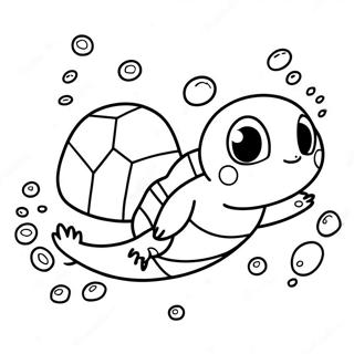 Coloracao De Squirtle Fofo Nadando 36598-7996