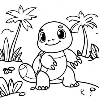 Coloracao De Squirtle Em Um Paraiso Tropical 36601-8005