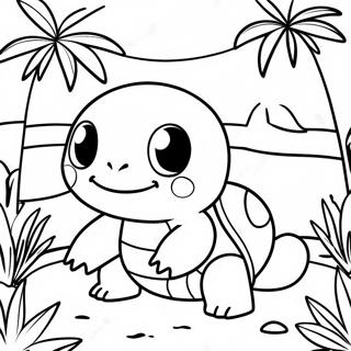 Coloracao De Squirtle Em Um Paraiso Tropical 36601-8006