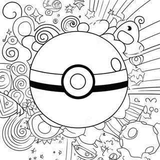 Pagina Para Colorir Design De Pokeball Vintage 36789-8049