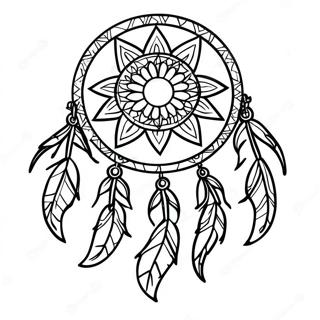 Apanhador De Sonhos Nativo Americano Pagina Para Colorir 37453-8177