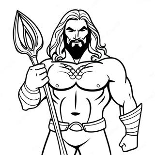Aquaman Com Tridente Pagina Para Colorir 37925-8285