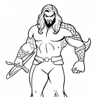 Aquaman Com Tridente Pagina Para Colorir 37925-8287
