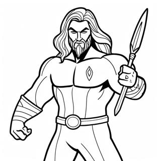 Aquaman Com Tridente Pagina Para Colorir 37925-8288