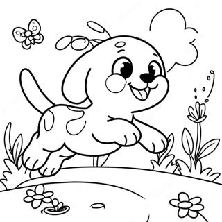 Pagina Para Colorir De Cachorrinho Brincalhao Perseguindo Borboleta 3831 2434