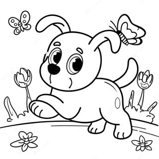 Pagina Para Colorir De Cachorrinho Brincalhao Perseguindo Borboleta 3831 2435