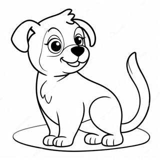 Pagina Para Colorir De Cachorrinho Feliz Com Cauda Abanando 3832 373