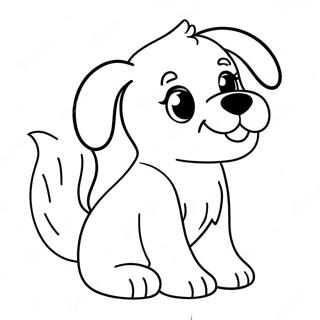 Pagina Para Colorir De Cachorrinho Feliz Com Cauda Abanando 3832 376