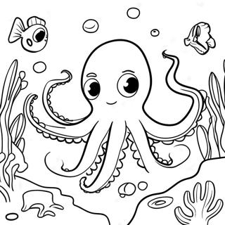 Pagina Para Colorir De Polvo Colorido Nadando Em Recifes De Coral 39101-8536