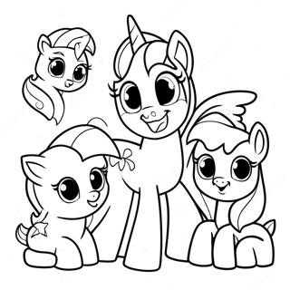 Pagina Para Colorir De Twilight Sparkle Com Amigos 39287-8578