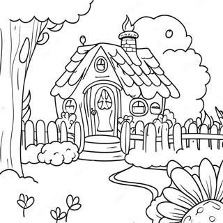 Pagina Para Colorir Do Jardim Cottagecore Fantastico 39640-8655