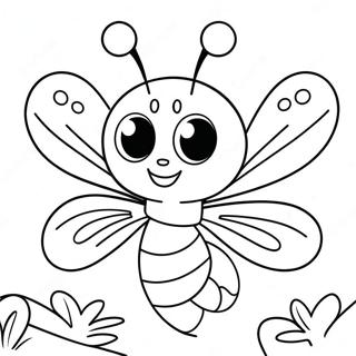 Pagina Para Colorir Da Libelula De Desenho Animado Fofa Com Olhos Grandes 39735-8690