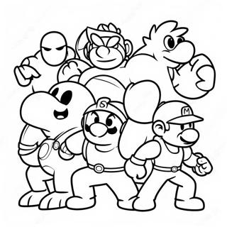 Super Smash Bros Páginas Para Colorir