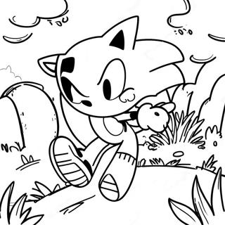 Pagina Para Colorir Do Sonic Correndo Pelo Green Hill Zone 3-1343
