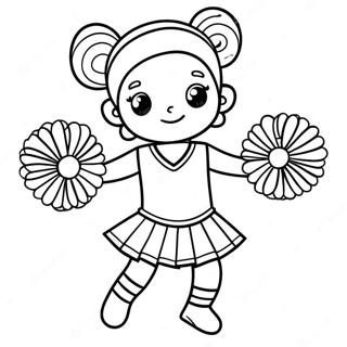 Torcedora Com Pompons Pagina Para Colorir 40003-8738