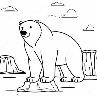 Majestoso Urso Polar No Artico Pagina Para Colorir 40093-8757