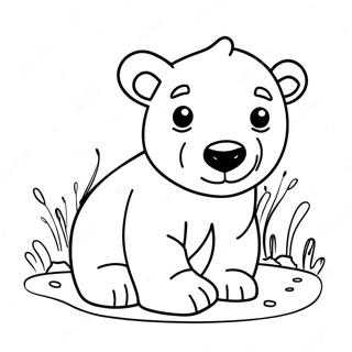Filhote De Urso Polar Brincalhao Pagina Para Colorir 40094-8761