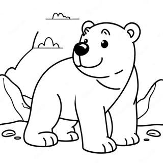 Filhote De Urso Polar Brincalhao Pagina Para Colorir 40094-8762