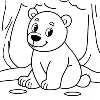Filhote De Urso Polar Brincalhao Pagina Para Colorir 40094-8763