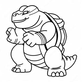 Pagina Para Colorir De Blastoise Em Posicao De Batalha 40831-8919