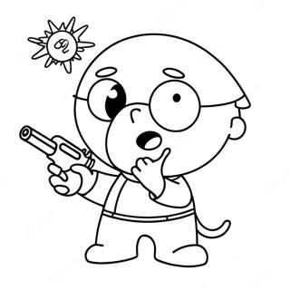 Pagina Para Colorir De Stewie Griffin Do Family Guy Com Uma Arma De Raio 40919-8939