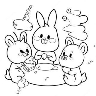 Pochacco Brincando Com Amigos Pagina Para Colorir 41351-9033