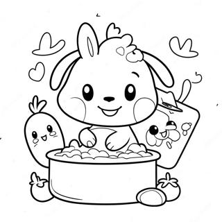 Pochacco Brincando Com Amigos Pagina Para Colorir 41351-9034