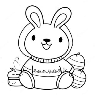 Pochacco Em Um Sueter Aconchegante Pagina Para Colorir 41352-9037