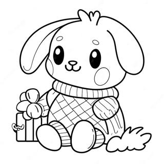 Pochacco Em Um Sueter Aconchegante Pagina Para Colorir 41352-9039