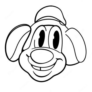 Goofy Em Uma Pagina De Colorir Com Chapeu Engracado 42272 9248