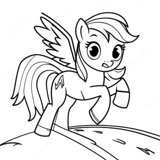 Rainbow Dash Em Uma Corrida Pagina De Colorir 42461-9283