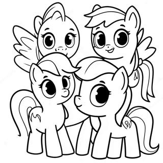 Rainbow Dash Com Amigos Pagina De Colorir 42462 9285