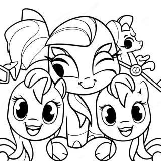 Rainbow Dash Com Amigos Pagina De Colorir 42462 9287