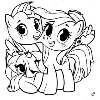 Rainbow Dash Com Amigos Pagina De Colorir 42462 9288