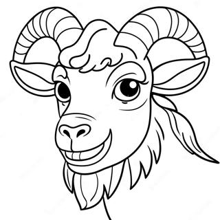 Pagina Para Colorir De Cabra Irritada Com Chifres 42822-9371