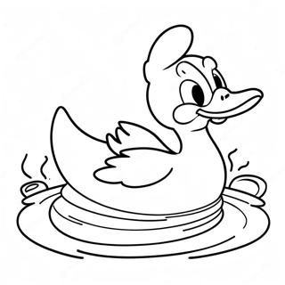 Pagina Para Colorir Do Pato Donald Nadando Na Piscina 43208-9452