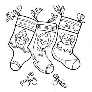 Meias De Natal Páginas para Colorir