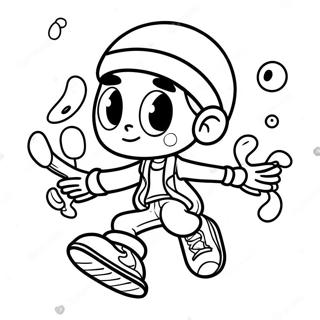 Pagina Para Colorir De Menino Inkling De Splatoon Em Acao 43902-9594