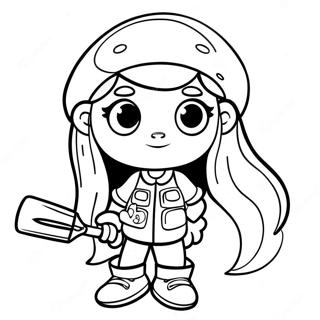 Pagina Para Colorir De Menina Inkling De Splatoon Com Pincel 43903-9600