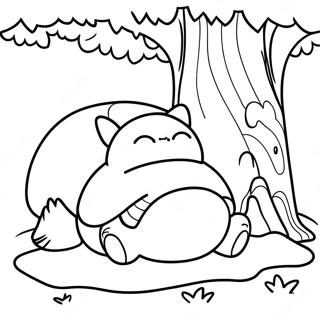 Snorlax Dormindo Debaixo De Uma Arvore Pagina Para Colorir 44349-9695