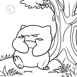 Snorlax Dormindo Debaixo De Uma Arvore Pagina Para Colorir 44349-9696