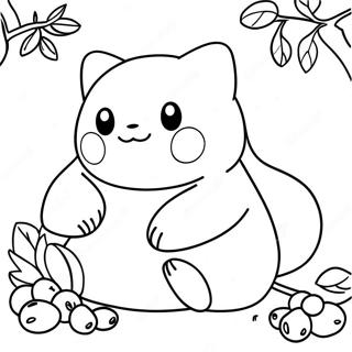 Snorlax Comendo Frutas Pagina Para Colorir 44350-9697