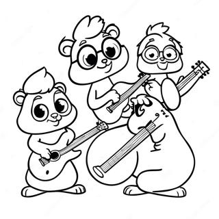 Pagina Para Colorir Do Alvin E Os Esquilos Tocando Instrumentos 44533-9744