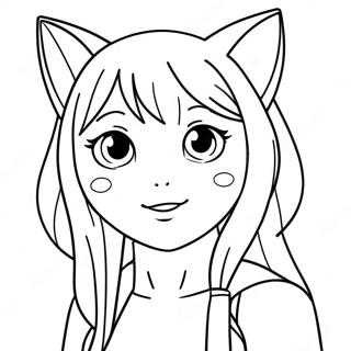 Pagina Para Colorir Da Personagem Gata De Manga 44616-9768