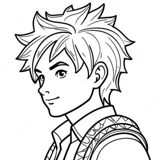 Pagina Para Colorir Do Menino De Manga Com Cabelo Espinhoso 44617-9770