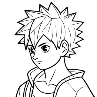 Pagina Para Colorir Do Menino De Manga Com Cabelo Espinhoso 44617-9772